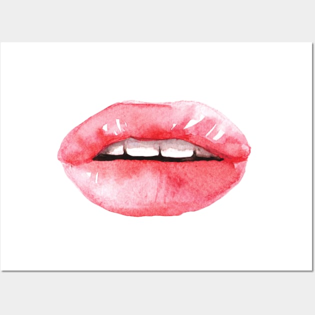 Watercolor fashion lips Wall Art by fears